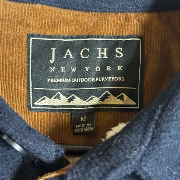 Jachs Men's Dark Blue Wool blend Shirt Jacket Size M - Picture 3 of 10